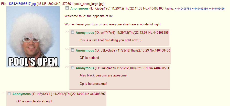 /d/ The Opposite of /b/ /d/ The Opposite of /b/. Hey guys if you could check out my site I'd really appreciate it. . File: 1354245_ KB, 300x342, _ ppen_ large, jpg) Welcome to use the