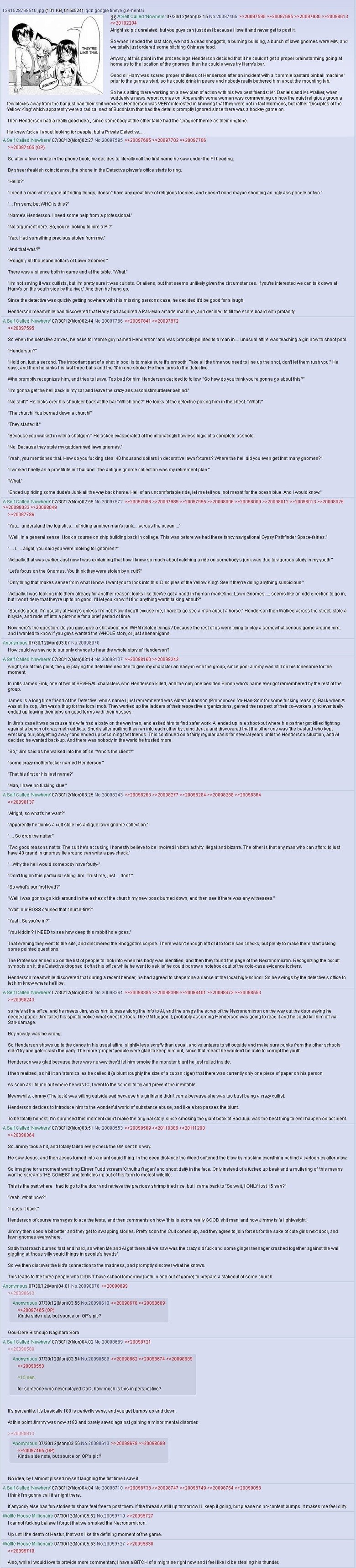 D&D Story Comp Finale: Old Man Henderson. Be warned now that this is by far the longest story I've posted! It's 8 pictures in total. It's 100% worth the read an