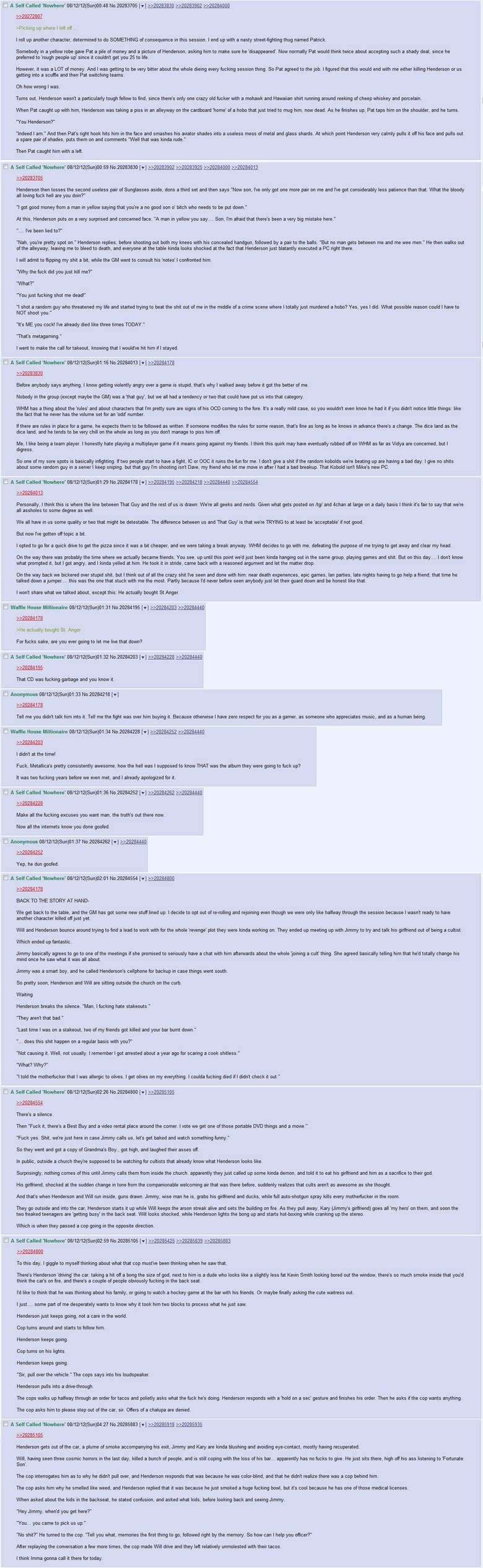 D&D Story Comp Finale: Old Man Henderson. Be warned now that this is by far the longest story I've posted! It's 8 pictures in total. It's 100% worth the read an