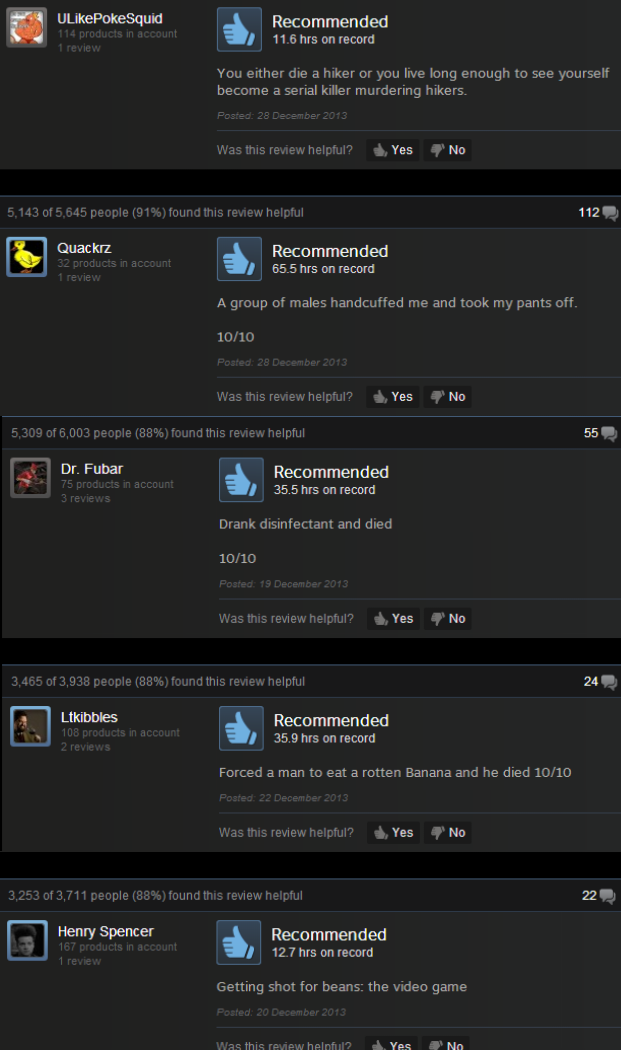 DayZ Reviews DayZ Reviews. These are the actual steam reviews for DayZ. Check here if you like:store.steampowered.com/app/221100/. u'' Dr. FLIGHT l . (Henry Spencer Recommen