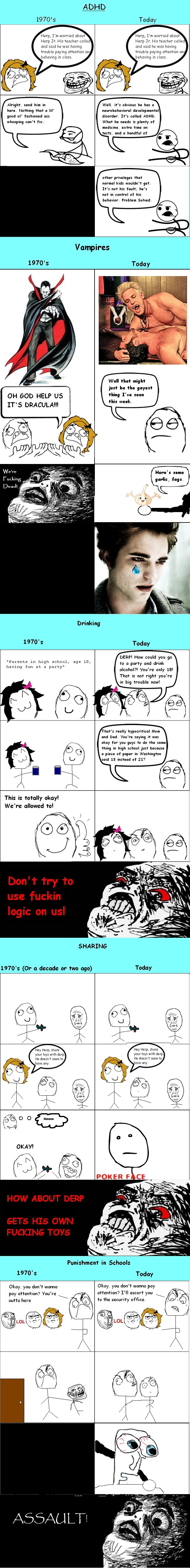 Differences in Past and Present Differences in Past and Present. OC by SexyDuck Hope you guys enjoy! Edit: Just wanted to make clear in the first comic that it's merely poking fun at ADHD and