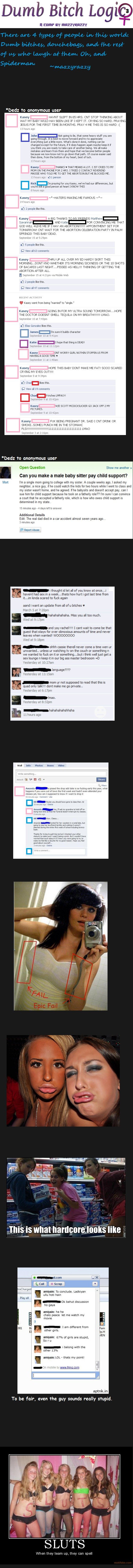 Dumb Bitch Logic 3 Dumb Bitch Logic 3. What are you doing back here? Come to look at your precious tags? Well go ahead, I'm not even going to try and stop you anymore. Part 1: /fu