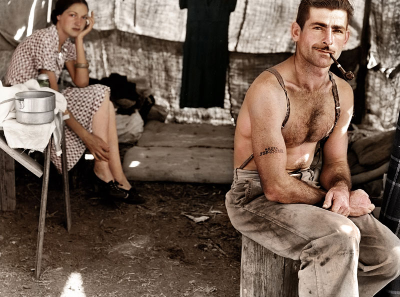 Handsome man from the past Handsome man from the past. Ridiculously handsome isn't he? Unenployed lumber worker, circa 1939. Its a colorized black and white picture. Others here : imgur.c