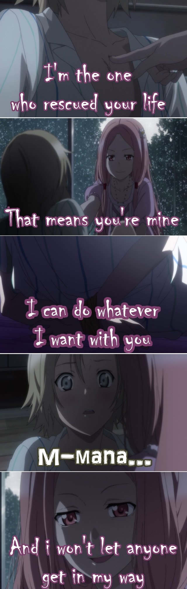 High Impact Sxual Violence. Source: Guilty Crown Sub is 95% original [Yandere Intensifies]. A LN totl tir res r life tri dii? tri itle let, atl tle ttl