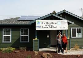 Homes. Now don't you feel like volunteering one weekend so that someone can have a damned roof over their head? Follow this link: www.habitat.org/cd/giving/land