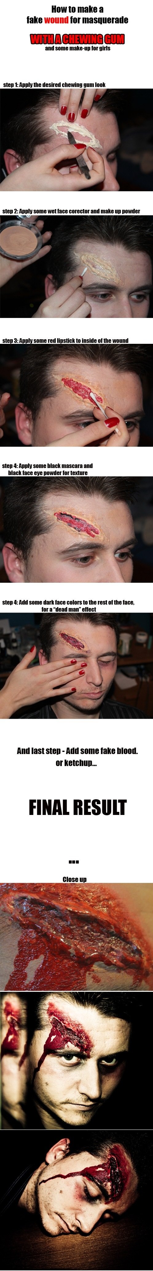 How to make a fake wound How to make a fake wound. Last 2 uploads: 1. 2. Friend me, I accept all . now In IKE ( HIKE ill! ? SWIG INDIE-" ll Ii!“ an " mil! In '' T aiming mun Ion! an 4: