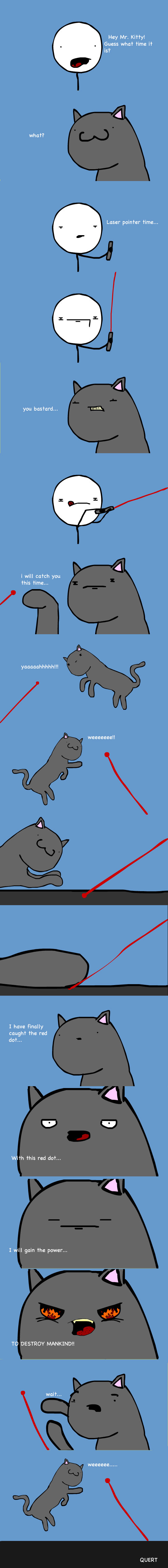 Laser pointer cat Laser pointer cat. Thanks fo viewing add me as a friend, subscribe or add me on facebook for more<br /> www.facebook.com/pages/Quert/112551142147958. Hey