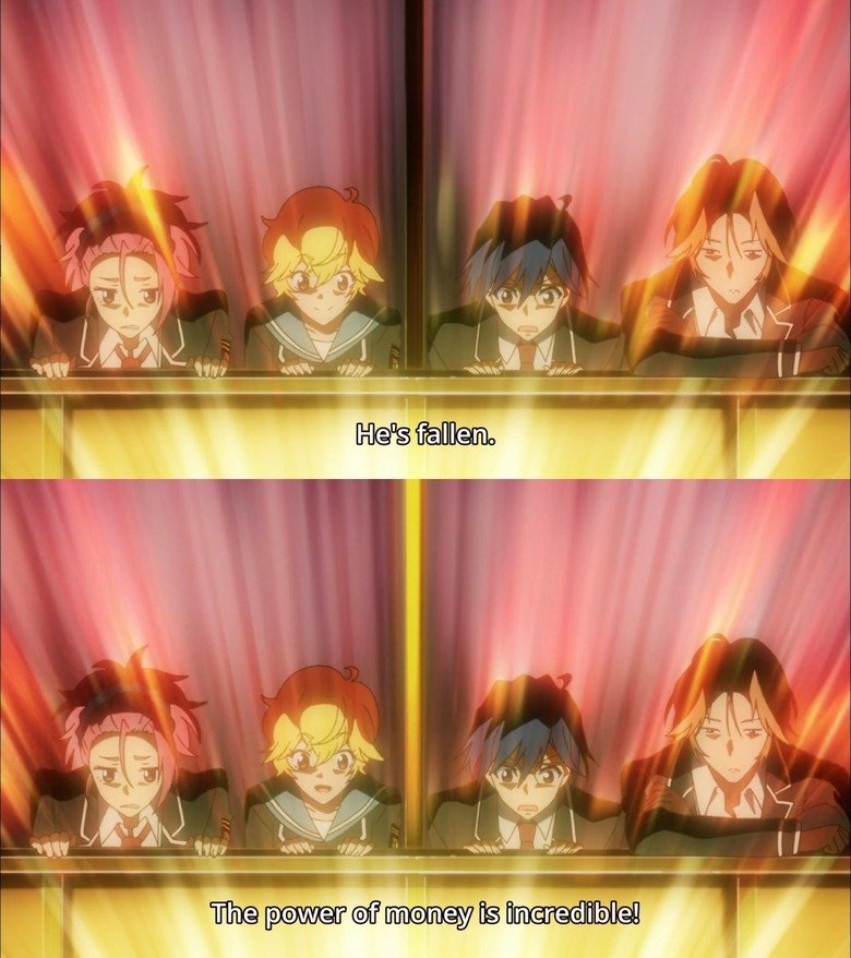 Lewd. Animu: Binan Koukou Chikyuu Bouei-bu Love!.. The gayest thing about this content isn't what they're doing, it's that there's a vase of flowers in the men's bathroom.