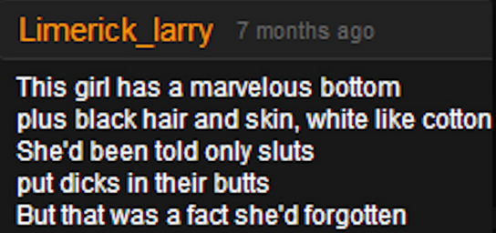 Limerick Larry. . larry Having sex with bondage and leather is just not my sort of endevour_ If you asked me to shag with a whip and a gag I' d answer "not now 