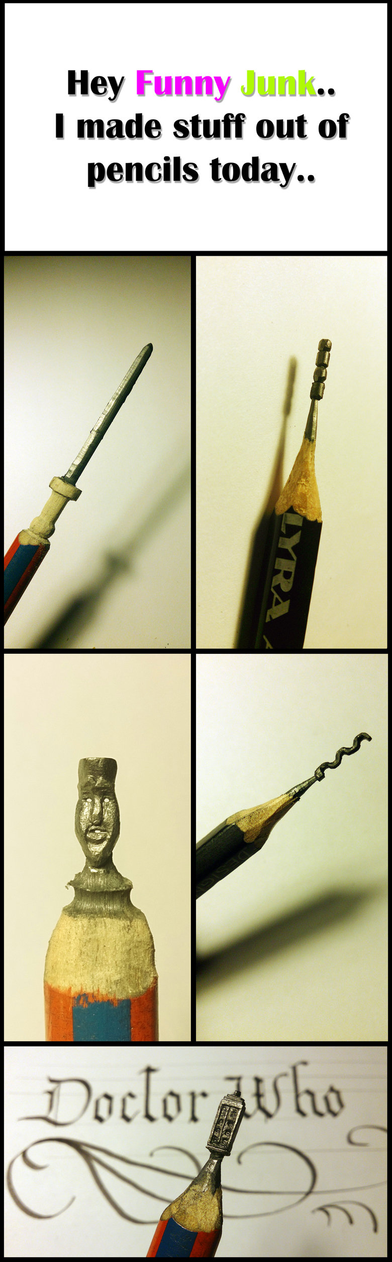 Pencil art'ish Pencil art'ish. Inspired by the wonderful Dalton Ghetti . . .. oh and if you like this, I also did some weird looking tin foil/aluminum foil figures and postet