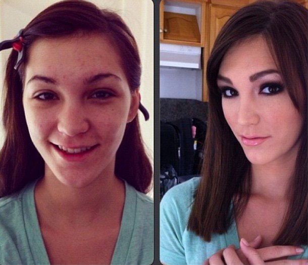 Pornstars before and after makeup. Bree Olsen Brittany Amber Christy Mack Dani Daniels Diamond Kitty Holly Michaels Jennifer White Jynx Maze Sarah Vandella Soph