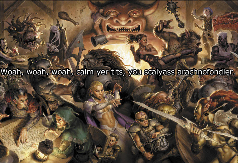 Tabletop Quotes. This one's from my first session ever, a Call of Cthulhu game. The things we say to get the players to be quiet... If the DM is Mexican, you mu