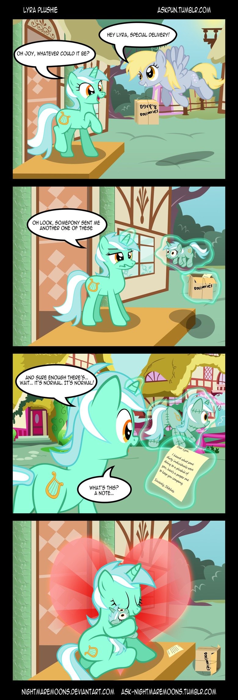 Take that eBay! Take that eBay!. Artist is NightmareMoonS, Link: Bless that magnificent bastard that gave Lyra a Normal plushie!. HEY LAPA, SPECIAL DELIVERY.’ OH LOOK, SO/ v/\