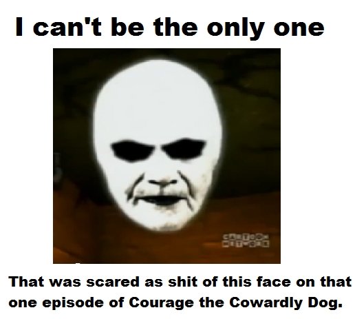 That thing was freaking scary That thing was freaking scary. Seriously every time I saw it i shat myself.<br /> And those of you looking to listen to some mellow, but good music, check