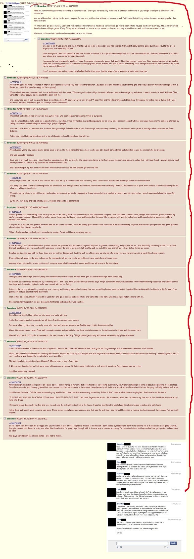 The Saddest thing you will ever read The Saddest thing you will ever read. I'm reposting from CaptianShoujo. Much Credit. "I've seen a lot of mediocre sappy semi-feels on this channel. This is