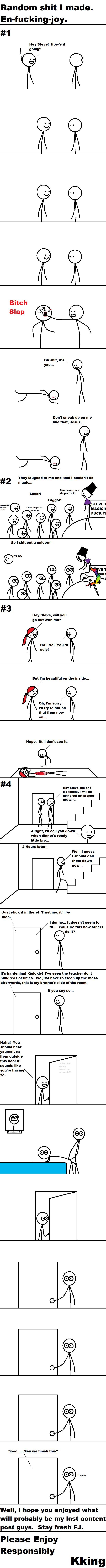 The Lost Comics The Lost Comics. These are four comics that I made that I never bothered posting, but since this is probably my last post, I decided to share them. I'm just not