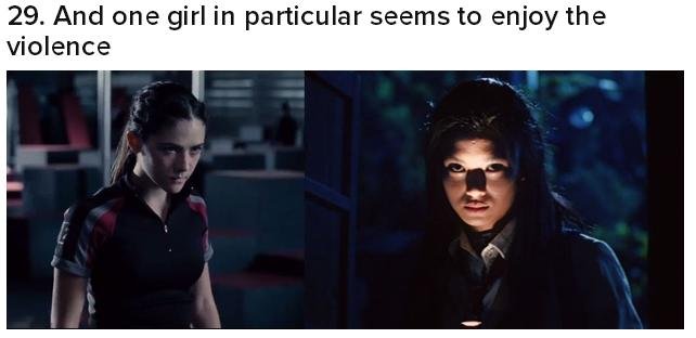 The Hunger Games vs Battle Royale pt2. . 26. Someone gets shot with an arrow. you, the Hongar Games!