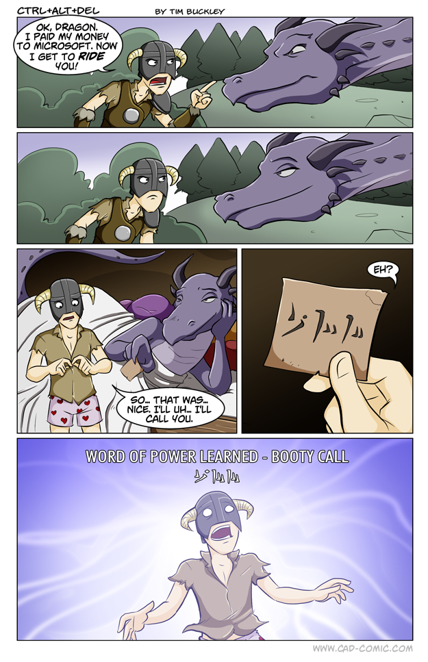 They're not well known as dragon slayers They're not well known as dragon slayers. More like dragon fornicators. Comic not mine, here's the source: www.cad-comic.com Song: www.youtube.com/watch?annotat