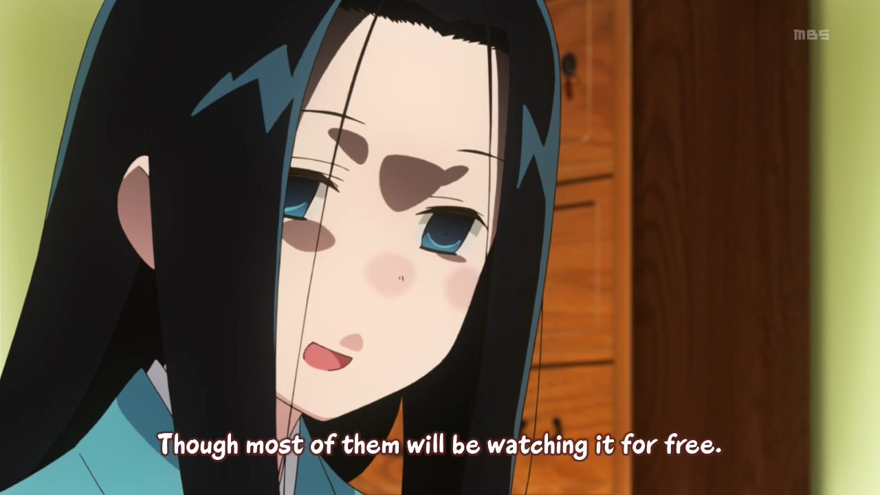 THEY KNOW. (Anime is called Joshiraku). an may in van. CODE RED! CODE RED!