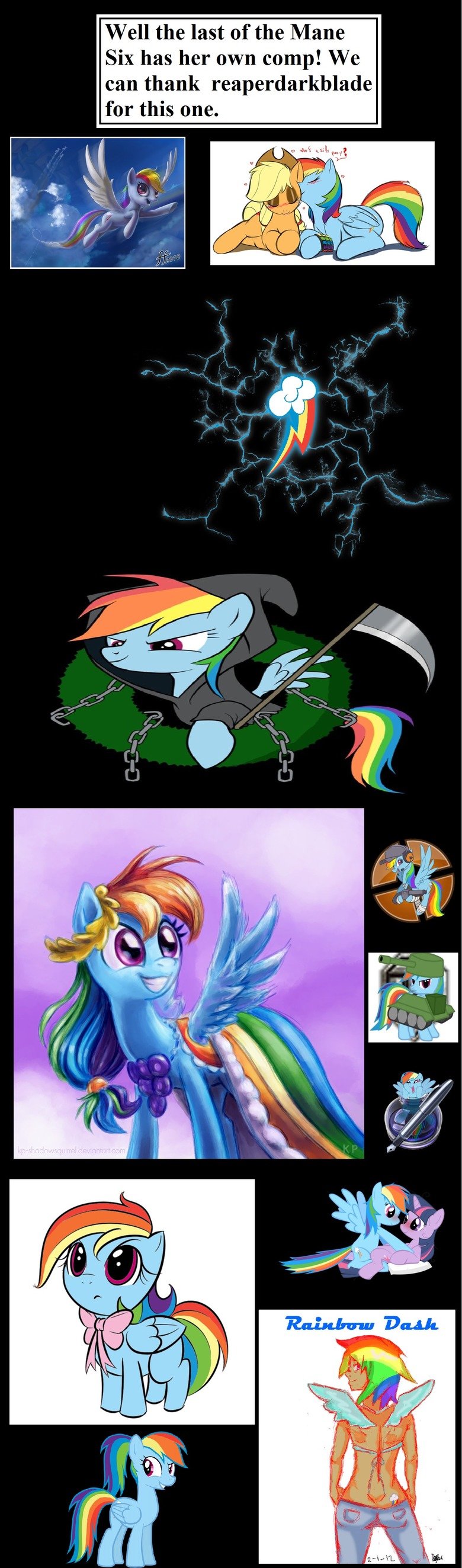 This comp just became 20% cooler This comp just became 20% cooler. Well this is it! The last of the Mane Six. She was a joy to do, even with all the r34 I had to wade through to find her at her