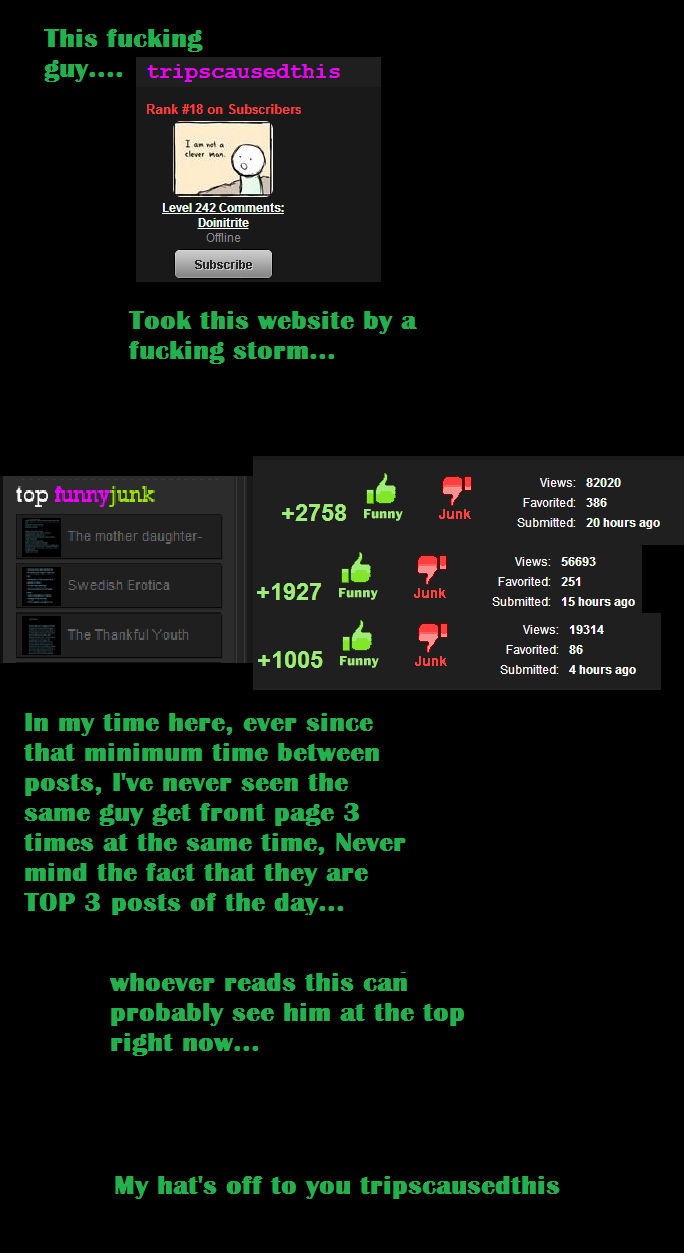 This guy... This guy.... I'm not saying it's a bad thing, his stuff's funny... Also, DON'T LOOK AT THE TAGS! . . . . lol wut tags links to the posts in the content: /The+mo