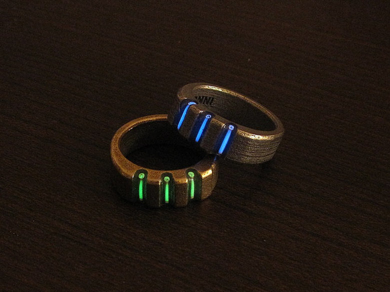 Tritium Jewelry. Tritium tubes are simply gas-filled, thin glass vials with inner surfaces coated with a phosphor. The gaseous tritium in these light sources un