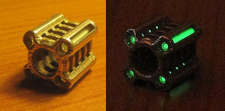 Tritium Jewelry. Tritium tubes are simply gas-filled, thin glass vials with inner surfaces coated with a phosphor. The gaseous tritium in these light sources un