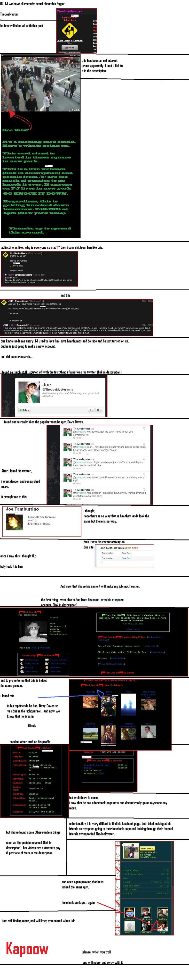 Troll this Troll! TheJoeMyster gets ownt Troll this Troll! TheJoeMyster gets ownt. i have disabled the comments, im gettin to much of the "who gives a " and to much spam :\ if