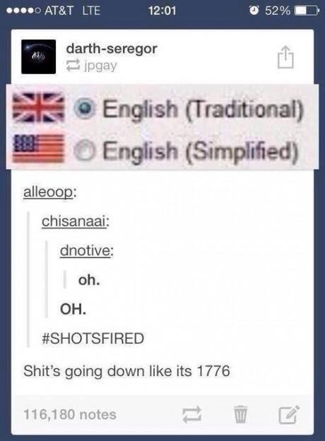 Tumblr on the English Language. When they discovered English words can be very misleading. And when they realized English is quite a violent language, too. And 