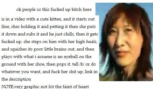 twisted chick kills kitty D: twisted chick kills kitty D:. so sad<br /> EDIT: also many seem to know its a fetish but dont know the name, its a japanese fetish called crushing, it is