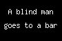 A blind man goes to a bar