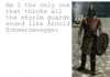 Arnold Schwarzenegger as skyrim guard
