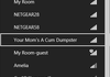 An example of Wifi names in my building